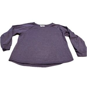 live love lounge karen neuburger Cropped Purple Sweatshirt Sz XXL 2XL Womens